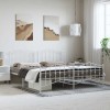 VidaXL Cadru pat metalic cu tăblie de cap/picioare&nbsp;, alb, 183x213 cm 373861