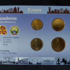 Seria completata monede - Macedonia de Nord 1993-2001, 4 monede