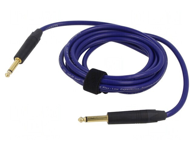 Cablu Jack 6,3mm 2 Pin 3m Albastru