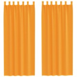 Cumpara ieftin Perdele Voile cu Bucle 2 buc Portocaliu 140x260 cm