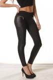A687-1 Pantaloni casual mulati accesorizati cu vinil elastic