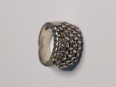 Inel din argint cu zirconii(11188) foto
