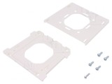 Suport fixare perete poliamidă albă 75x75mm