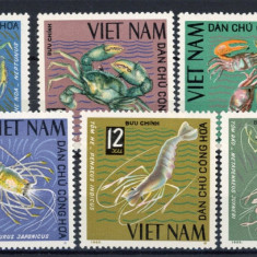 7-VIETNAM-1965-PESTI-Serie completa de 6 timbre nestampilate conform scan