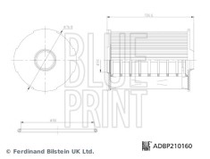 BLUE PRINT ADBP210160 Filtru ulei