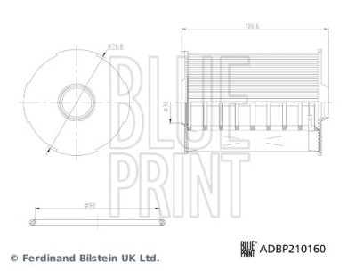 BLUE PRINT ADBP210160 Filtru ulei foto