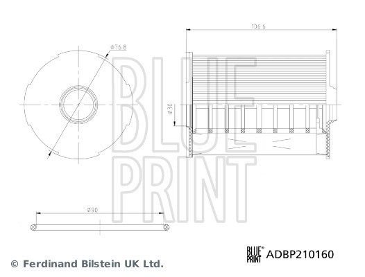 BLUE PRINT ADBP210160 Filtru ulei
