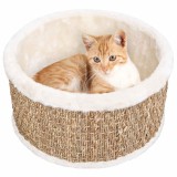 vidaXL Coș rotund pentru pisici, 36 cm, iarbă de mare