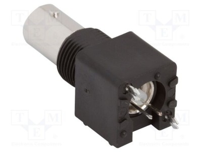 Conector BNC soclu mamă drept 75&amp;Omega; THT aurit AMPHENOL RF foto