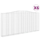 Cumpara ieftin Cosuri gabion arcuite 6 buc, 400x30x180/200 cm, fier galvanizat