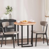 vidaXL Placă de masă Maro deschis &Oslash; 70 x 4 cm Lemn de stejar masiv