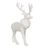 Figurină Decorativă Crăciun, Model Cerb, Glitter Alb, Blană Albă, 27 cm, Plastic, Oem