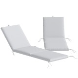 Outsunny Set de 2 perne pentru șezlong cu 5 curele și m&acirc;ner integrat, pentru plajă balcon grădină, 182x53x6cm, Gri deschis | Aosom Romania