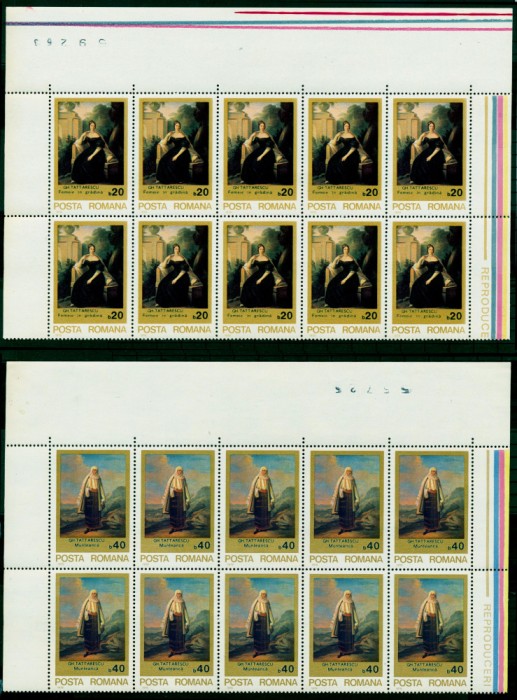 1979 LP982 Paintings by Gheorghe Tattarescu, 1818-1894 x10 MNH Mi: RO 3595