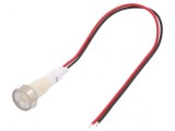Lampă LED plată albă 12VDC 12VAC &Oslash;10mm