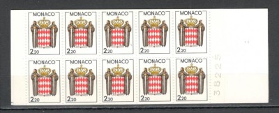 Monaco.1987 Stema carnet SM.674 foto