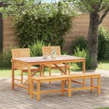 VidaXL Set de masă pentru grădină 4 pcs Maro 150 x 90 x 74 cm