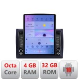 Navigatie Fiat Stilo G-STILO ecran tip TESLA 9.7&quot; cu Android Radio Bluetooth Internet GPS WIFI 4+32GB DSP 4G Octa Core CarStore Technology