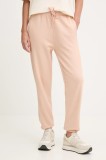 adidas by Stella McCartney pantaloni de trening din bumbac culoarea portocaliu, uni, JW1375