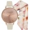 Ceas Dama, Olivia Burton, Vegan Friendly OBGSET51, Set cu Esarfa - Marime universala