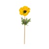 Floare decorativa artificiala, Anemona, Galben, 40 cm, ATU-089429, Oem