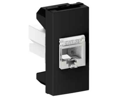 Priza Date UTP CAT5E 1M Flexo Himel negru mat foto