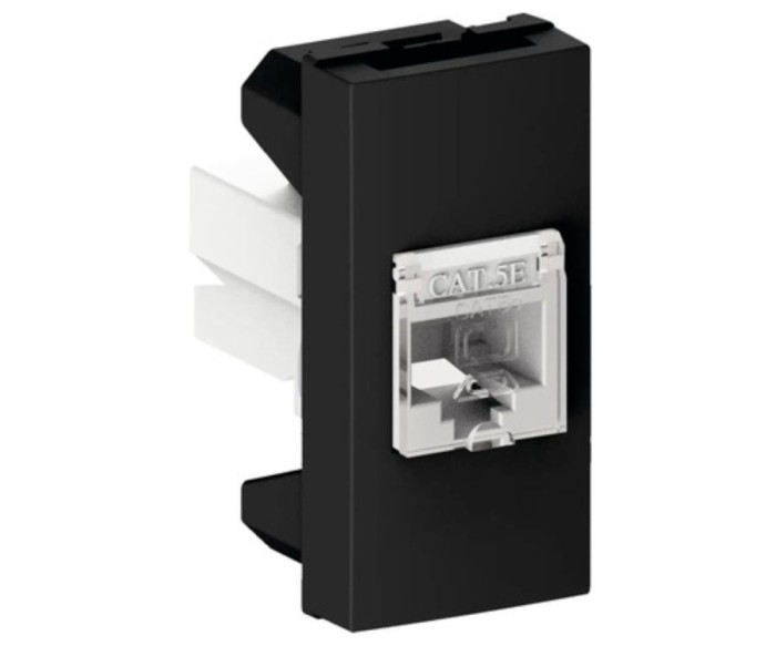 Priza Date UTP CAT5E 1M Flexo Himel negru mat