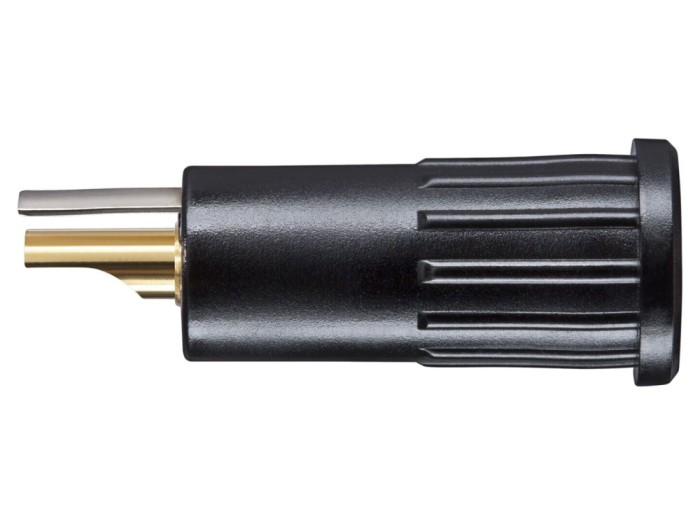 Conector banană 4mm negru, aurit