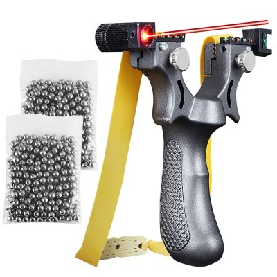 Set prastie laser DEPOX&amp;reg;, Sling King, plastic, 11.5 cm, boloboc, argintiu si 200 bile de 6 mm foto