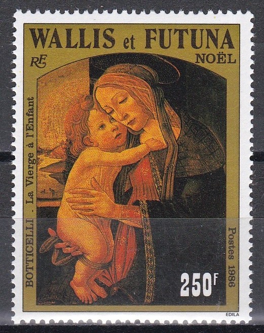 Wallis si Futuna 1986 - Crăciun - Pictura de Botticelli, MNH
