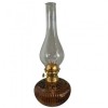 Lampa Gaz Lampant VivaTechnix TR-1015 Sticla Maro Decorata 330mm + Reglaj Flacara, Utila Pane Curent