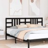 VidaXL Tăblie de pat, negru, 206x4x100 cm, lemn masiv de pin 817864