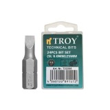 Cumpara ieftin Set de biti drepti Troy 22208, SL6, 25 mm, 24 bucati