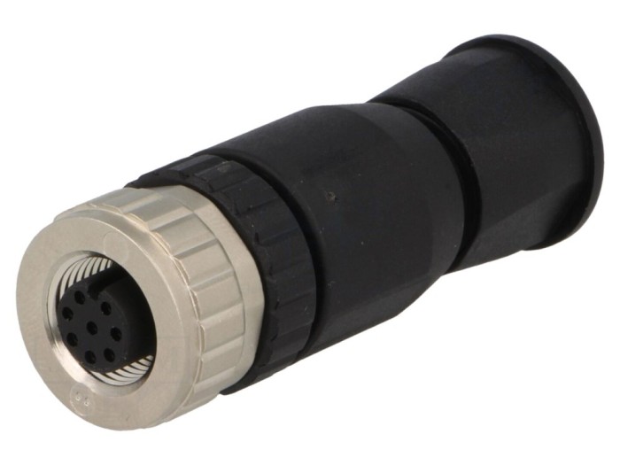 Conector M12 mamă IP67, 8 pini