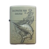 Bricheta Tip Zippo, 3D Relief, Metalica, Pescuit P3
