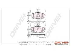 Dr!ve+ DP1010.10.0026 set placute frana,frana disc