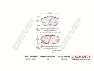 Dr!ve+ DP1010.10.0026 set placute frana,frana disc foto