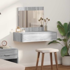 vidaXL Masă de Machiaj cu sertar Gri 83 x 40 x 70 cm Lemn compozit 865204 foto