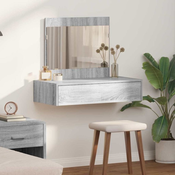 vidaXL Masă de Machiaj cu sertar Gri 83 x 40 x 70 cm Lemn compozit