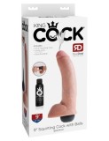 Dildo 9&quot; Squirting Cock with Balls, Light