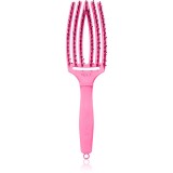 Olivia Garden Fingerbrush Boar &amp; Nylon perie de par cu peri de nailon și de mistreț Dolce Vita Pink Granita 1 buc