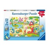 Puzzle Ravensburger - Prietenii mei dinozaurii, 24 piese