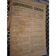 Revista Jurisprudența Generală, Anul II Nr.40 1924 - Vintilă Dongoroz si note scrise de D.Alexandresco