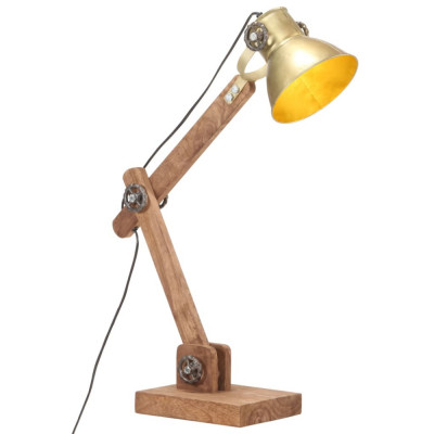 vidaXL Lampă de birou industrială, alamă, 58x18x90 cm, E27, rotund foto