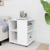 VidaXL Dulap cu roți, alb, 60x53x72 cm, lemn prelucrat