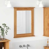 Cumpara ieftin Oglindă maro miere 55.5 x 5 x 70 cm Lemn masiv de pin