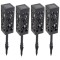 Set 4 lampi Solare LED pentru curte sau gradina cu elemente in format de copac