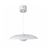 Lustra tip pendul LED Ufo metal, alb, 1 bec, diametru 34 cm, 230 V