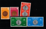 Guernsey 1980 - Medalii , serie 5 valori dantelate , MNH , Mi.199-203