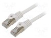 Cabluri Patch S/FTP 6a 0,5m LSZH Alb 27AWG GEMBIRD